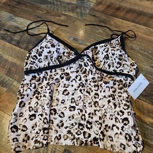 Leopard Print Women's Swim Top